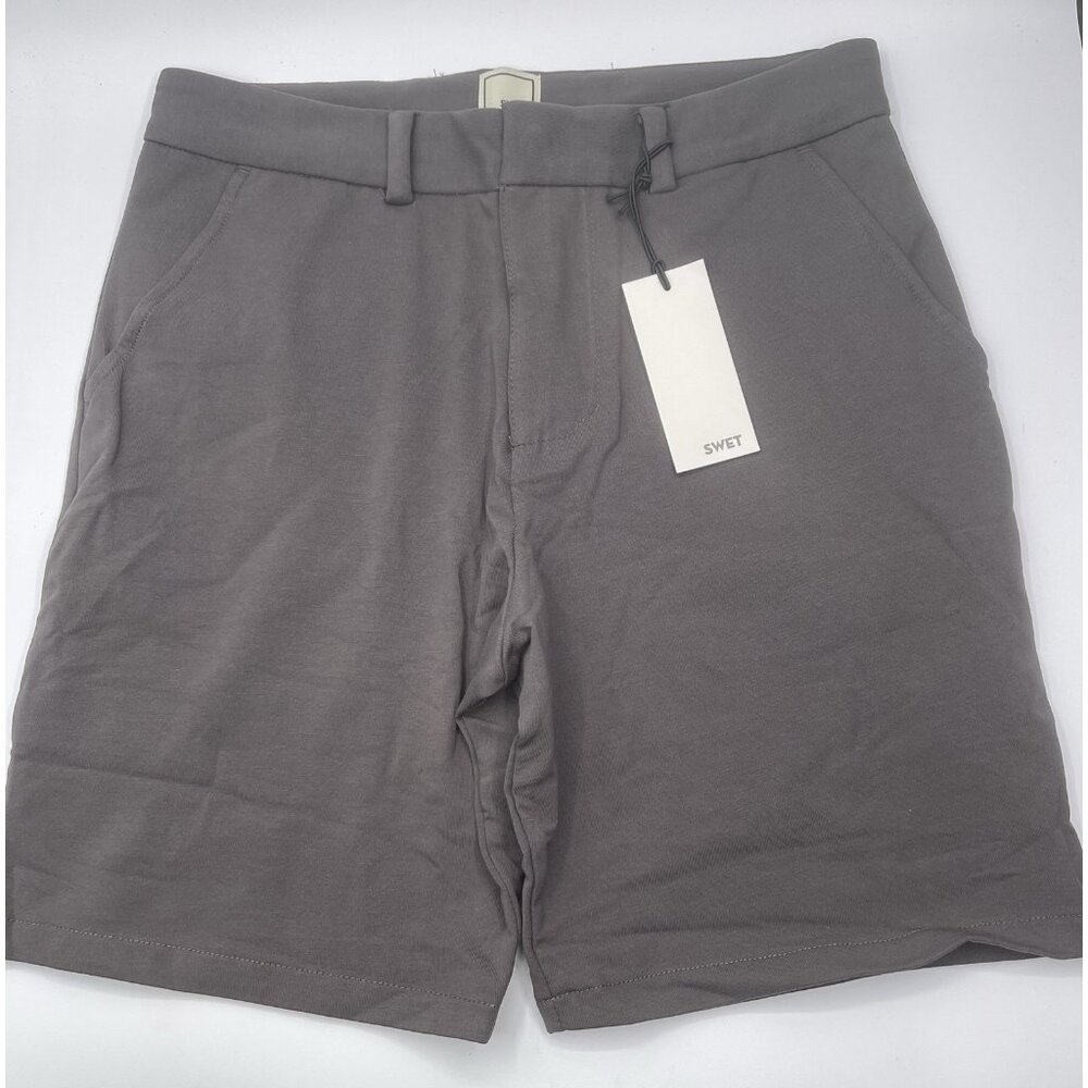 Swet Tailor Mens Gray Everyday Chino‎ Zipper Fly Shorts Pants Size 28 Soft